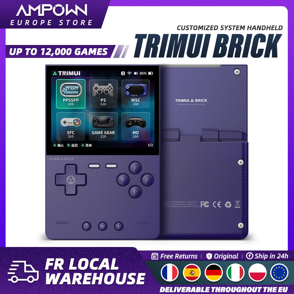 TRIMUI BRICK TG3040 – Przenośna Konsola Retro 3,2" IPS, 64GB, Metalowy Panel, LED RGB