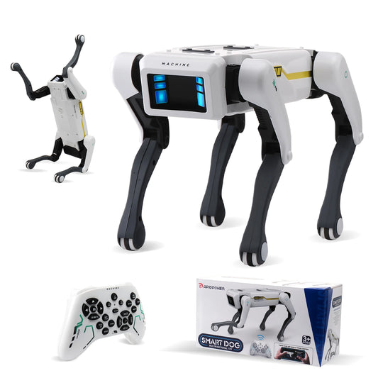 RAPIDPOWER Robot Pies RC AI – Sterowanie Głosem i APP, Programowalny, Tańczy i Śpiewa