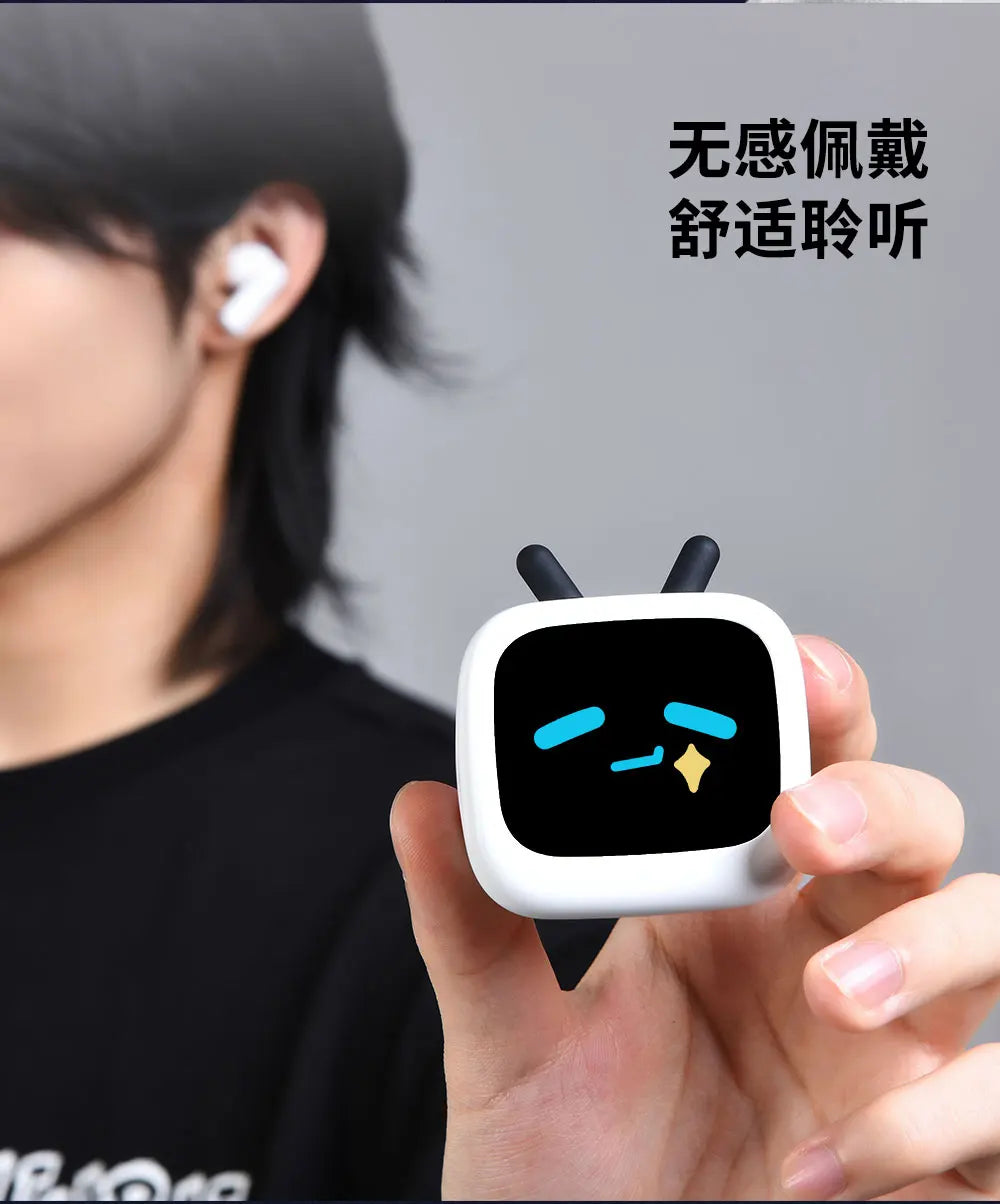 Cubeface Mini TV – Słuchawki Bluetooth 5.3 z Ekranem LCD | Bilibili Anime