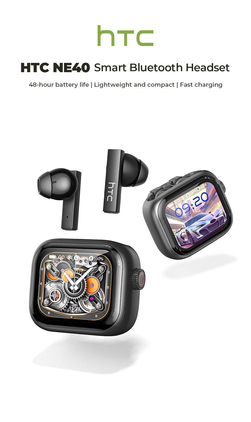 Bluetooth Słuchawki Bezprzewodowe Tłumacz – 30h Bateria, Wyświetlacz Full HD LCD - zdjęcie 6