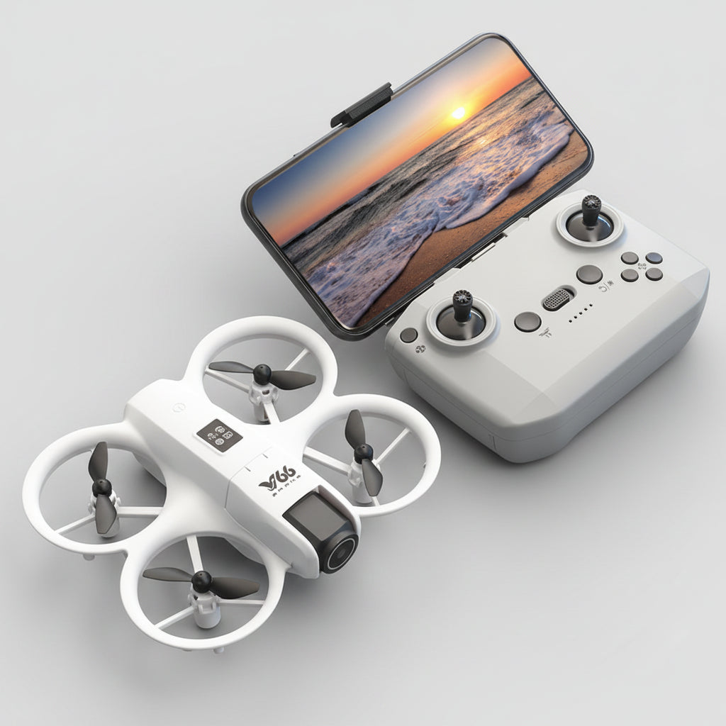 Dron V66 Mini 4K WiFi FPV | Unikanie Przeszkód | Kieszonkowy Quadcopter | Prezent dla Dzieci