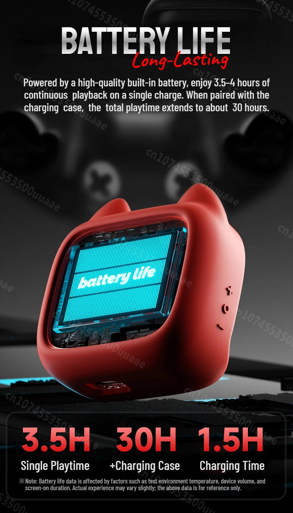 Zombies Cat B19 – Słuchawki TWS Bluetooth 6.0 z Ekranem Dotykowym i Smyczą