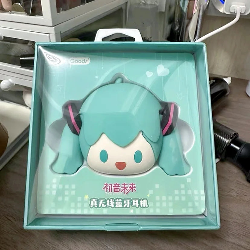 Słuchawki Bluetooth Hatsune Miku CUBE FACE – Ekran LCD, Zestaw Prezentowy