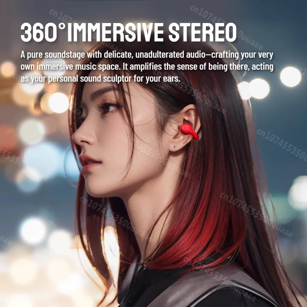 Zombiescat B3 OWS – Słuchawki Bluetooth 5.3 Earclip HiFi, Transparentne Etui, ANC