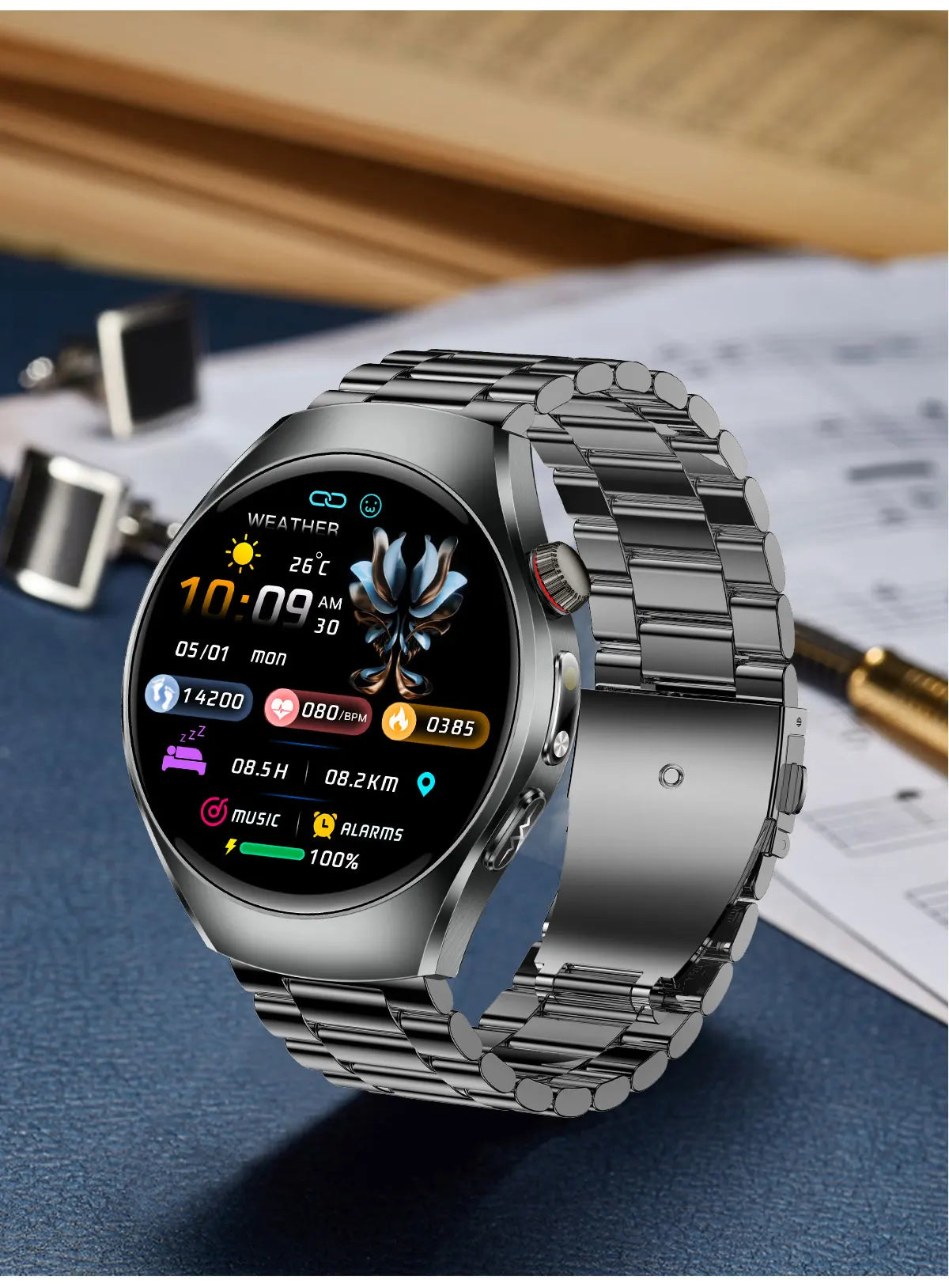 Smartwatch 2026 ECG+PPG AMOLED HD Połączenia M