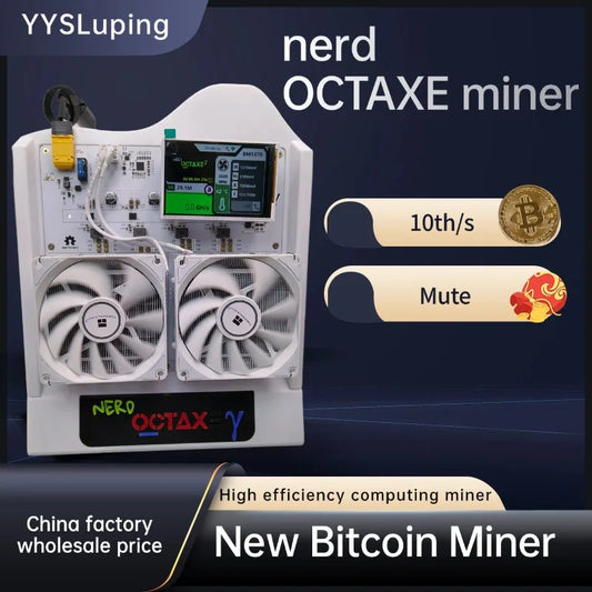 Koparka Bitcoin George Vision - 2025 New Bitaxe Nerd OCTAXE air cooling 10th/s Computing Power Bitcoin Miner White - Maksymalna Wydajność