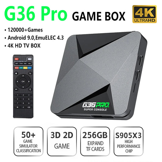 Konsola Retro Super Console G36 Pro - 120000 Gier, 256GB, 4K, Android TV 9.0