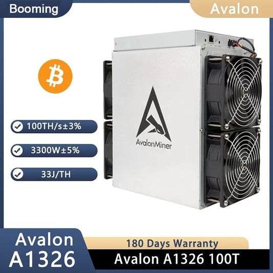 Koparka Bitcoin George Vision - 2025 New Avalon Miner A1326 Canaan 1326 100T Hashrate 3300W BTC Asic 100Th Crypto Machine - Maksymalna Wydajność