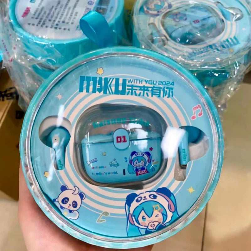 Słuchawki Bluetooth Hatsune Miku CUBE FACE – Ekran LCD, Różne Zestawy