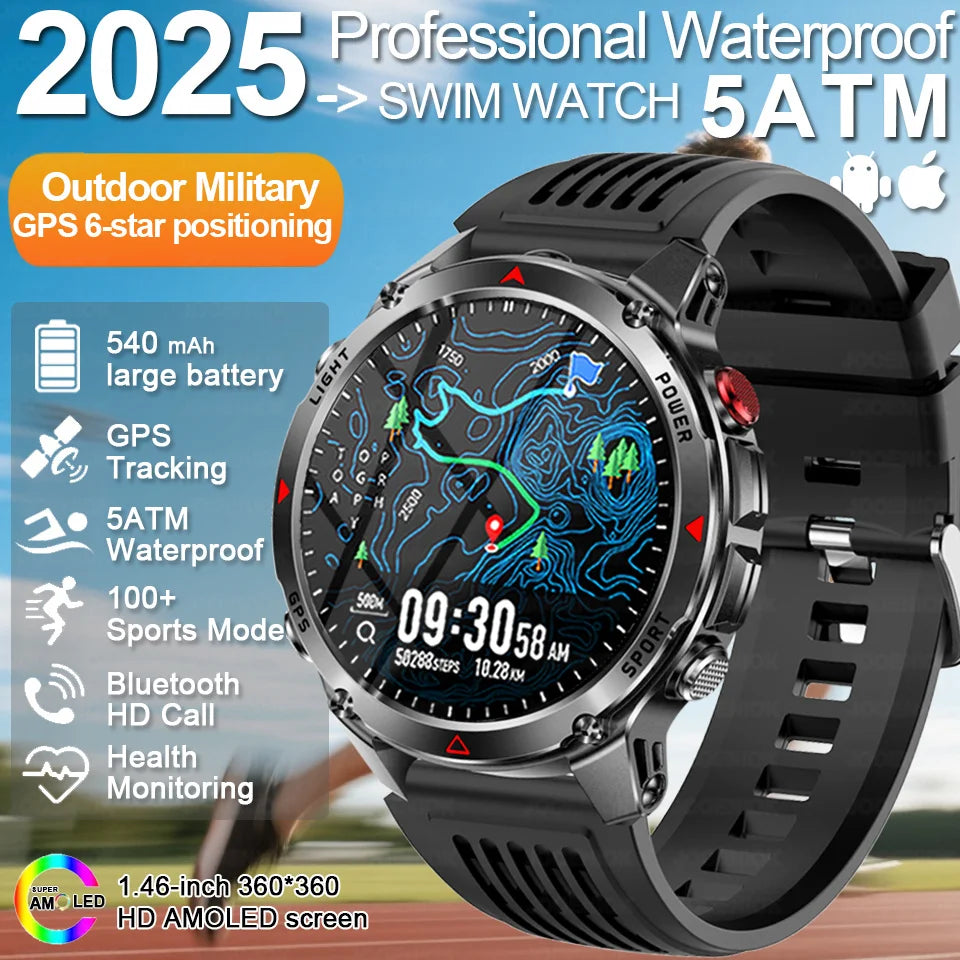 Smartwatch Sportowy – GPS, Kompas, Latarka LED, 5ATM - zdjęcie 3