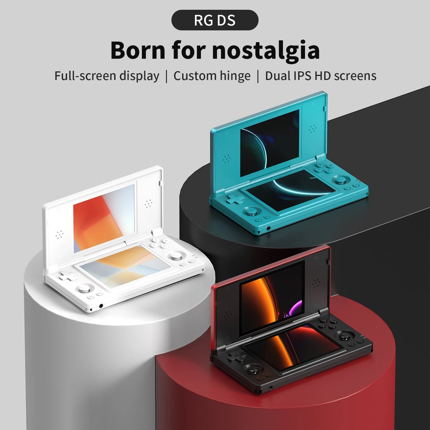 Anbernic RG DS Flip – Składana Konsola 2 Ekrany 4'' IPS, Android/Linux Dual-OS (Magazyn PL)