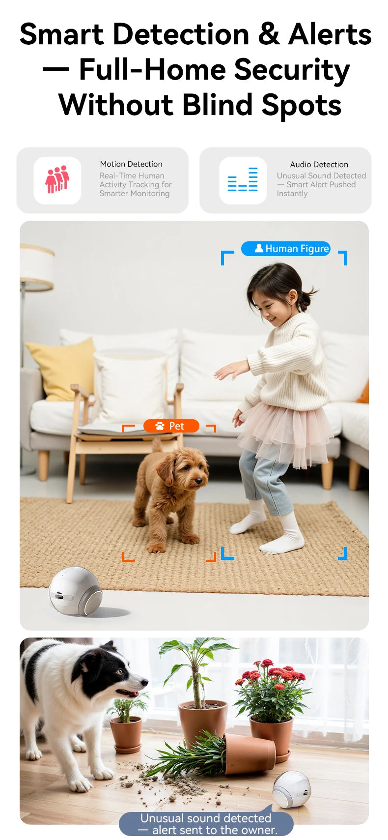 Kamera Robot AIOOK 2K 5G WiFi - Pet Tracking z Laserem i Auto Charging