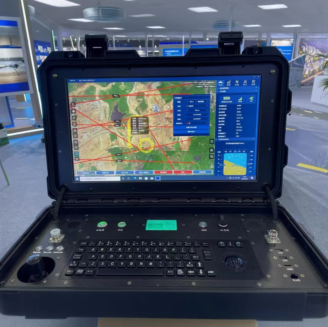 XK-GCS310 Przenośna Stacja Kontroli UAV – Podwójny Joystick, Wodoodporna Obudowa