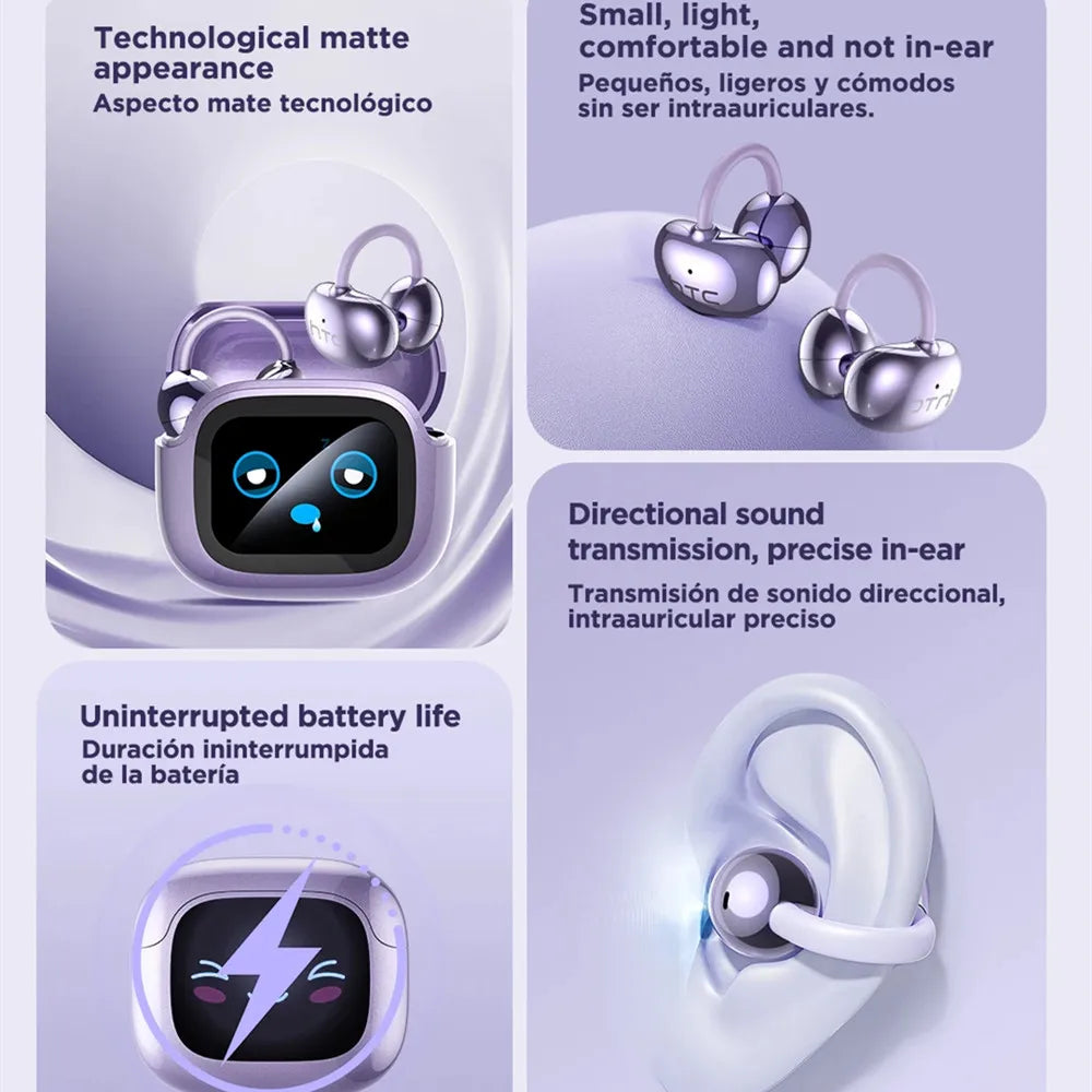 Słuchawki Nauszne Bluetooth Purple/Black – Dźwięk Stereo, Bezprzewodowe - zdjęcie 4