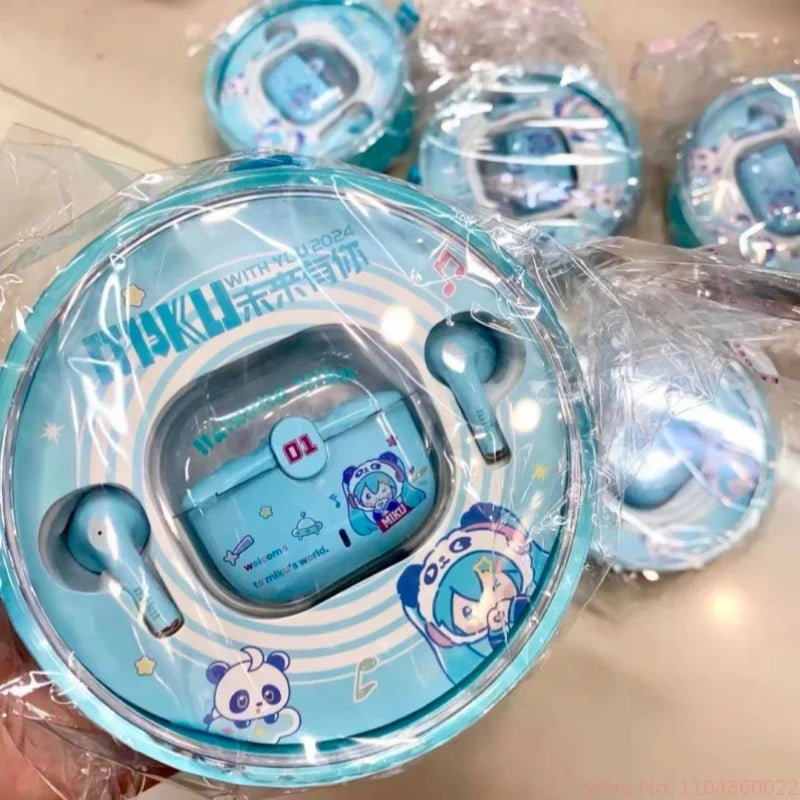 Słuchawki Bluetooth Hatsune Miku CUBE FACE – Ekran LCD, Różne Zestawy