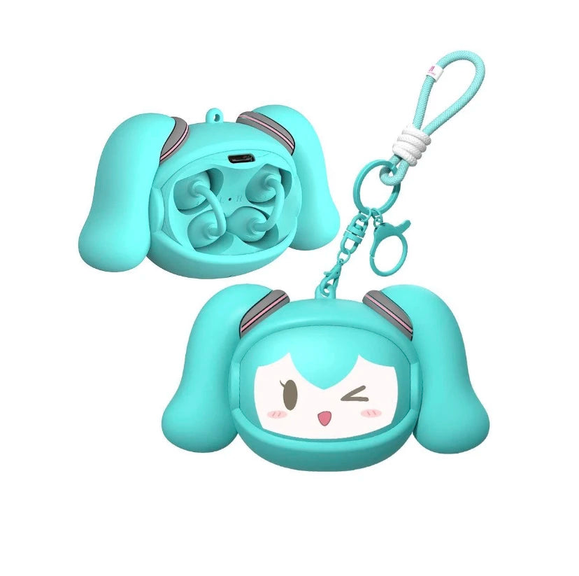 Luxub Słuchawki Klipsowe Hatsune Miku 2026 – Bilibili, Zmiana Twarzy, Bluetooth, Prezent dla Fanów Anime