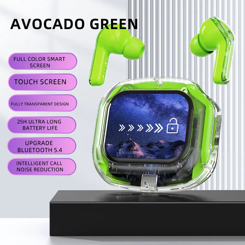 Air Max Smart Touch Screen TWS – Słuchawki Douszne Sportowe, ANC, Bluetooth 5.3, Stereo Hi-Fi z Mikrofonem i Basem