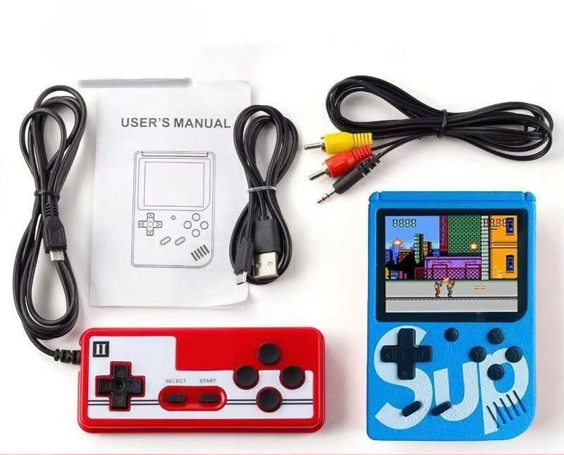 Mini Konsola Retro dla Dzieci – 400 Gier, Ładowalna, Podłączenie do TV