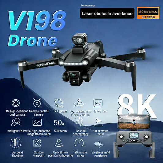 Dron Profesjonalny George Vision - V198GPS Dron 4K/8K - Luksus i Innowacja