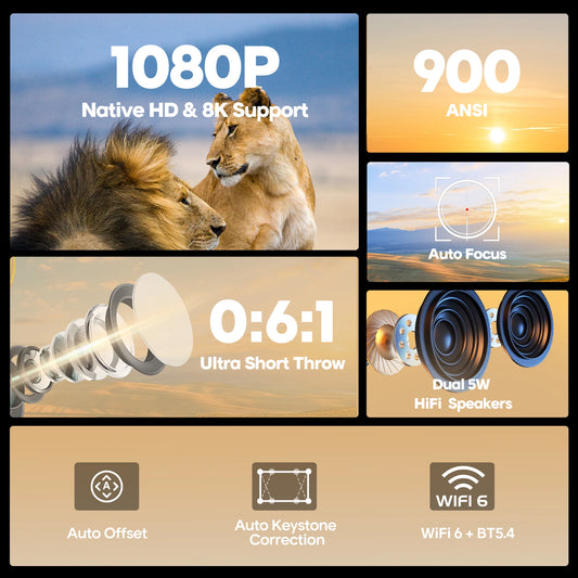 Projektor HY450C Ultra Short Throw 900ANSI 8K 4K 10 - zdjęcie 6