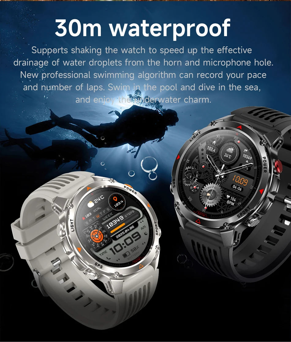 Smartwatch Sportowy – GPS, Kompas, Latarka LED, 5ATM - zdjęcie 4