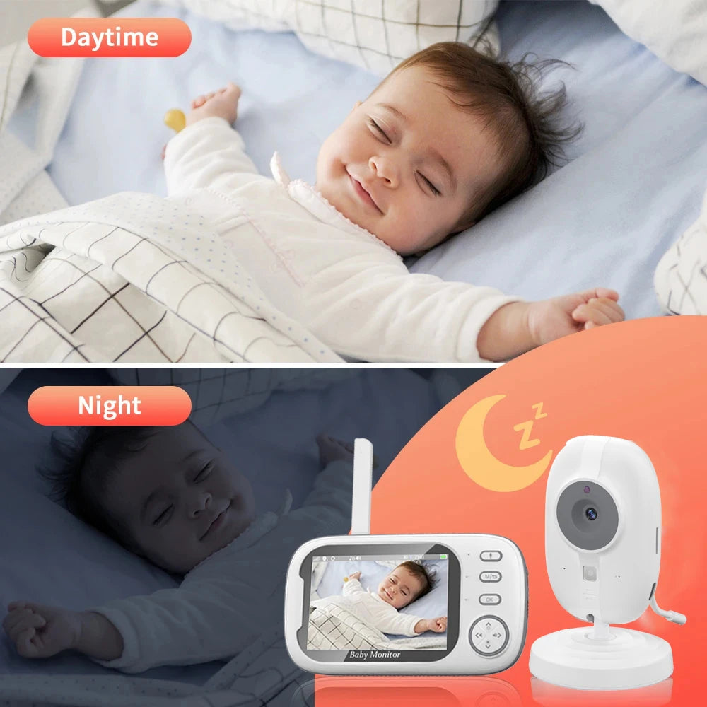 Baby Monitor 3.5" – noktowizja, temperatura, audio - zdjęcie 2
