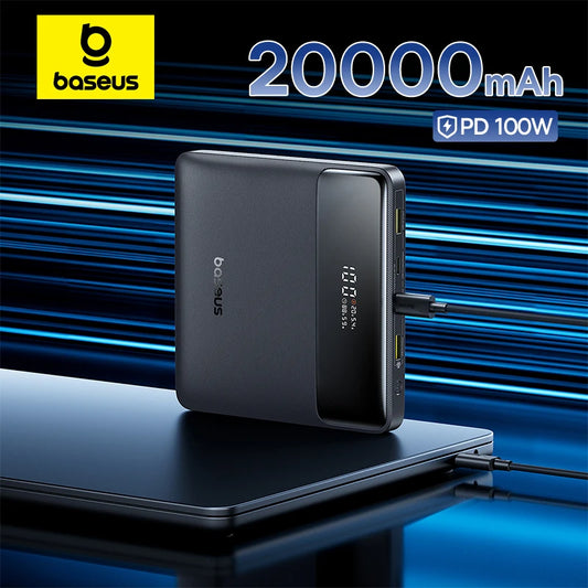 Baseus Powerbank 20000mAh 100W - Szybkie Ładowanie PD dla Laptopów MacBook iPhone Samsung Xiaomi - George Vision Premium