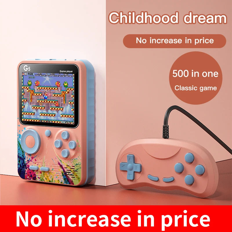 G5 Mini Konsola Retro – 3.0" LCD, 500 gier 8-bit, bateria USB