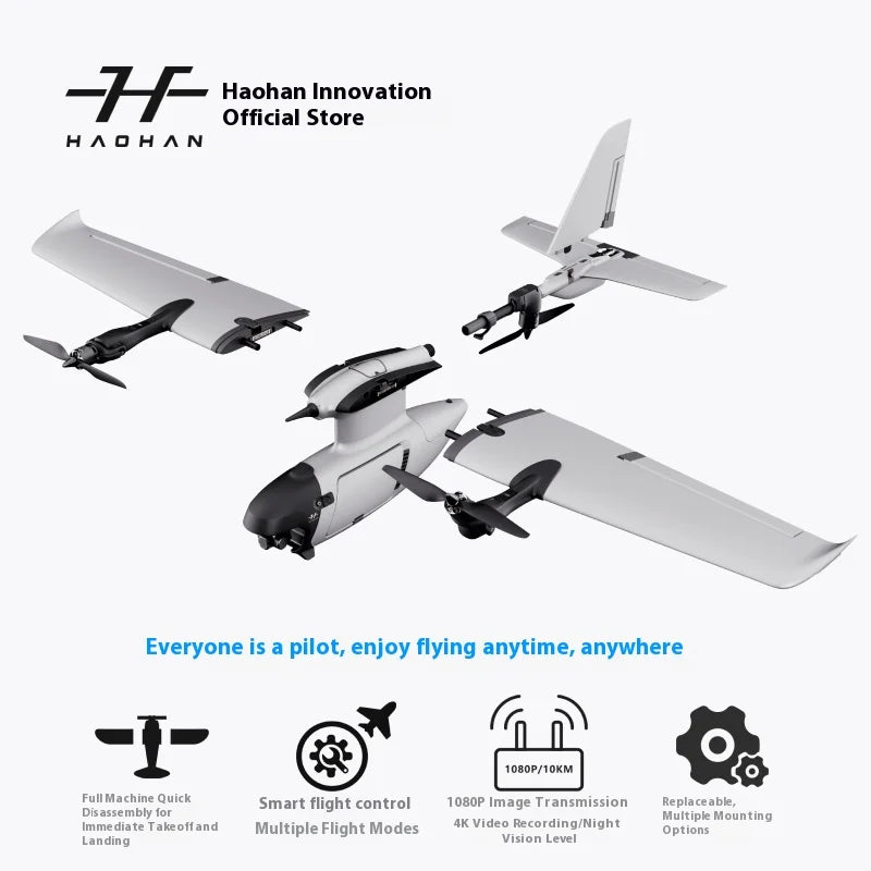 FireFly VTOL SEMI – Dron ze Stałym Skrzydłem, Kontroler HAOHAN-X7, FPV, Zasięg Daleki