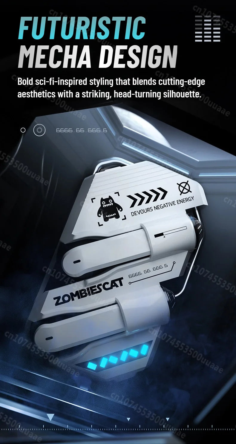 Zombies Cat B21 – słuchawki TWS z tłumaczem AI, Bluetooth 6.0, naszyjnik