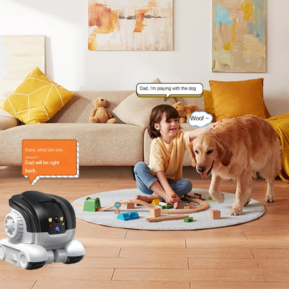 Pet Camera Robot Dual Lens Kamera do monitoringu zwierząt – WiFi, laser, kolorowa noktowizja - zdjęcie 2