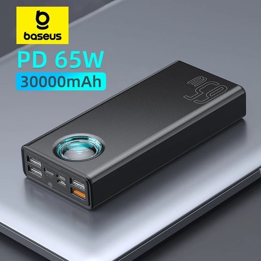Baseus Powerbank 30000mAh 65W - Szybkie Ładowanie PD dla Laptopów iPhone Tabletów - George Vision Premium