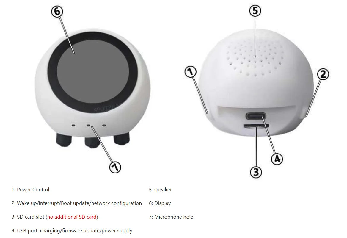 Spotpear EYE Robot AI ESP32-S3 – Czat Głosowy DeepSeek, Zegar, espHome, XiaoZhi