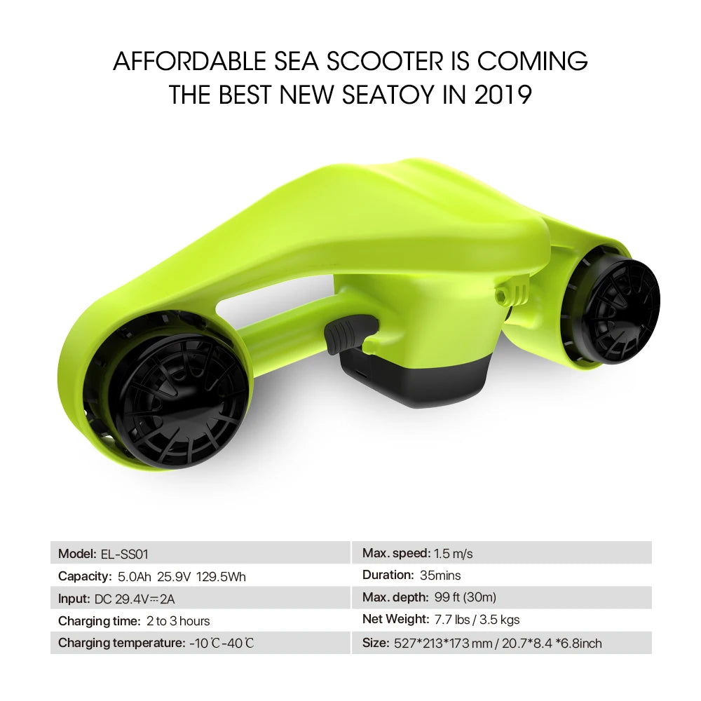 Asiwo Manta – Skuter Podwodny 500W, 40m, Ciąg 9kgf