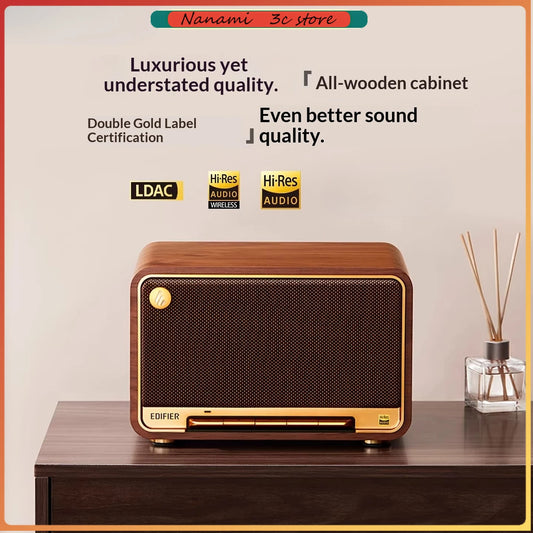 Edifier M330II Głośnik Bluetooth Drewniany - Bluetooth 5.4, Retro, Biurkowy - George Vision Premium