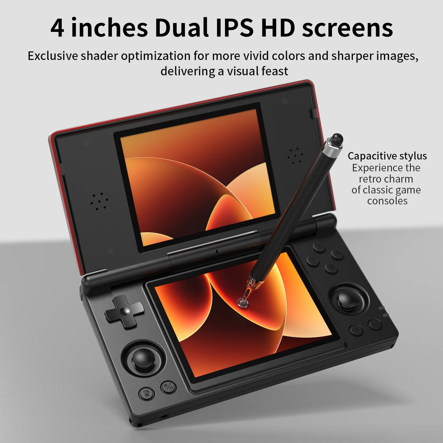 Anbernic RG DS Flip – Składana Konsola 2 Ekrany 4'' IPS, Android/Linux Dual-OS (Magazyn PL)