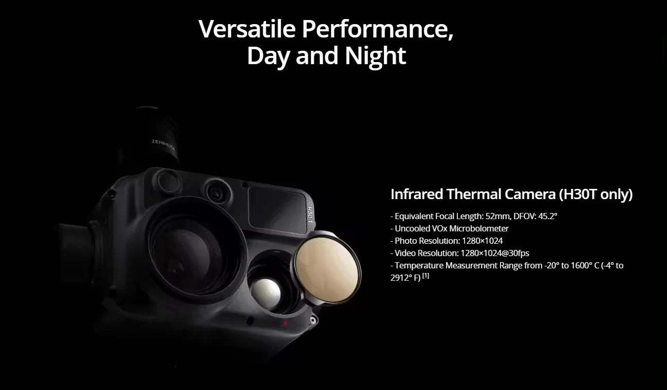 Kamera Termowizyjna H30T - Zoom 30x, AI Tracking, Laser Ranging dla Dronów