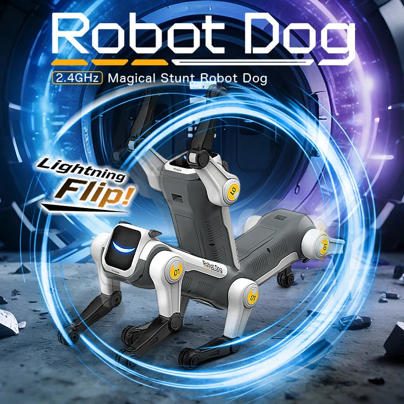 Magic Flip AI Stunt Robot Dog ANTSIR – Interaktywny Pies RC, Komendy Głosowe, Tańczy i Śpiewa