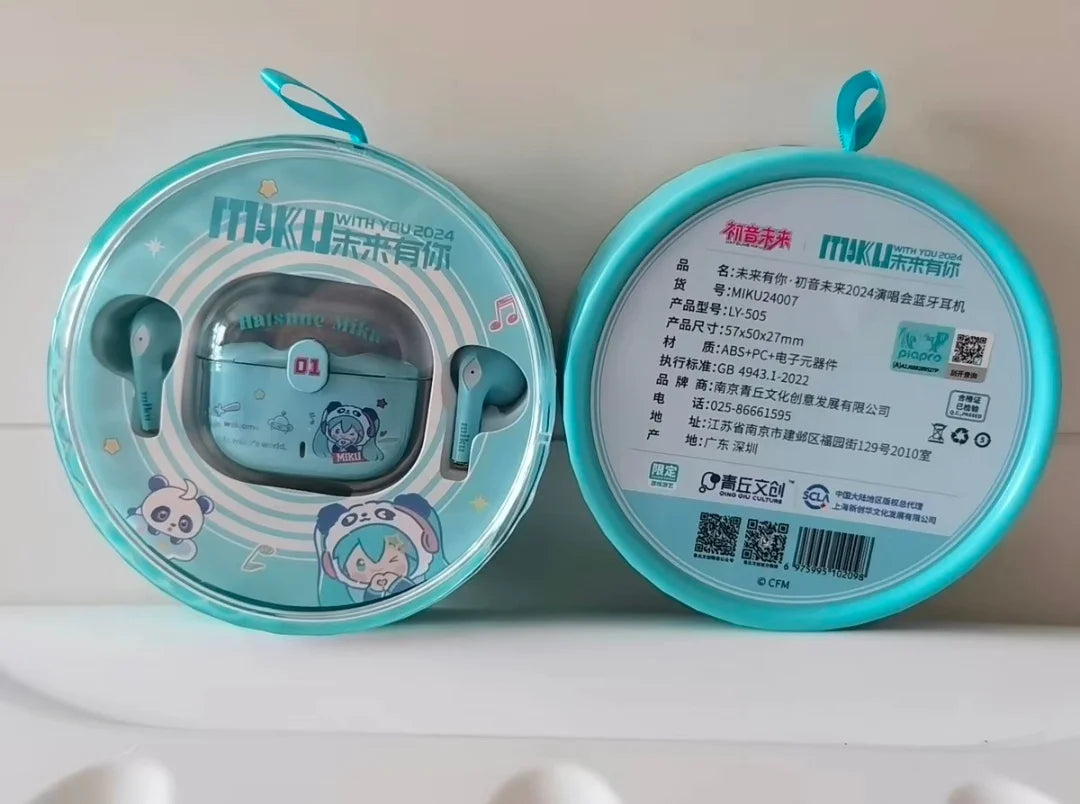 Słuchawki Bluetooth Hatsune Miku CUBE FACE – Ekran LCD, Różne Zestawy