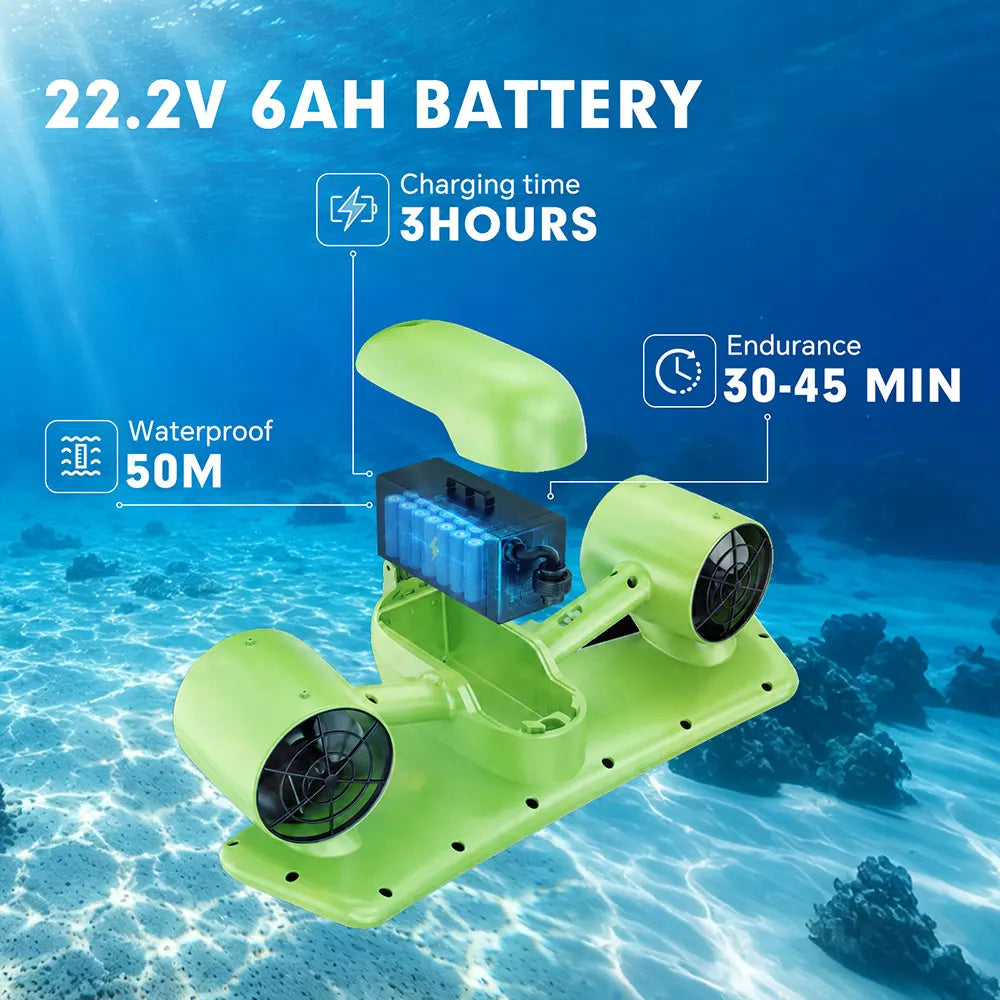 Mankeel W7 Skuter Podwodny 600W – Podwójny Silnik, Głębokość 50m, Ciąg 12kgf, 60 min