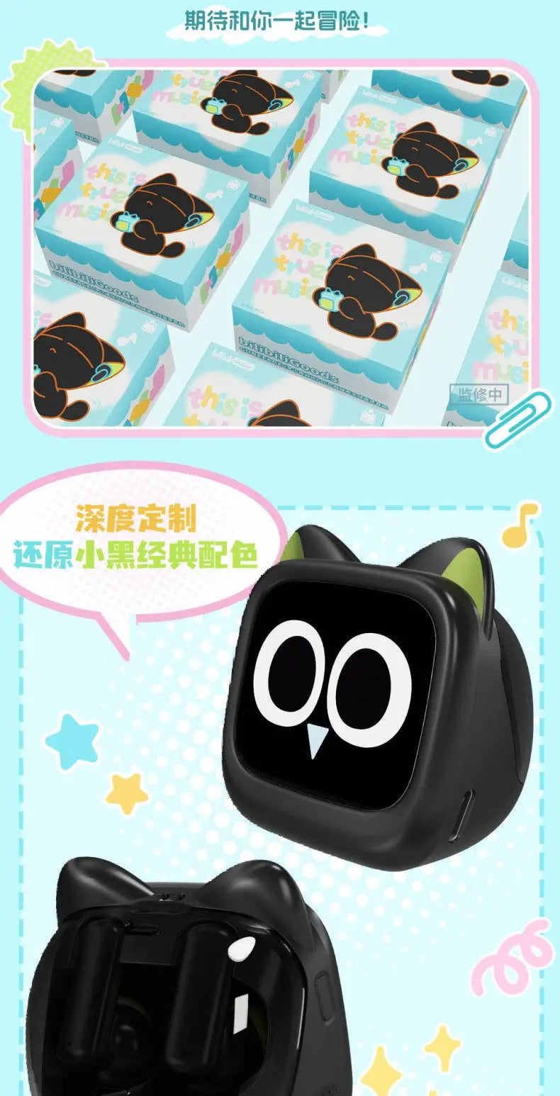 Cubeface Luo Xiao Hei – Słuchawki Bluetooth 5.3 z Ekranem LCD | Bilibili Anime