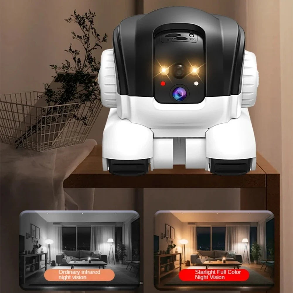 Pet Camera Robot Dual Lens Kamera do monitoringu zwierząt – WiFi, laser, kolorowa noktowizja - zdjęcie 6