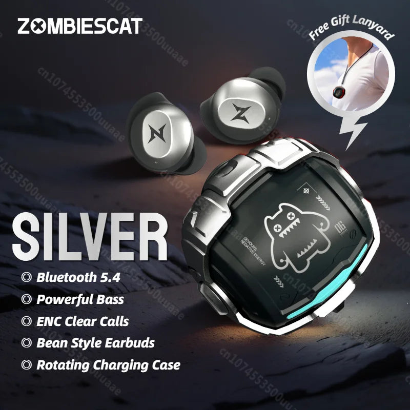 Zombies Cat B12 – słuchawki TWS douszne, design fasoli, sport