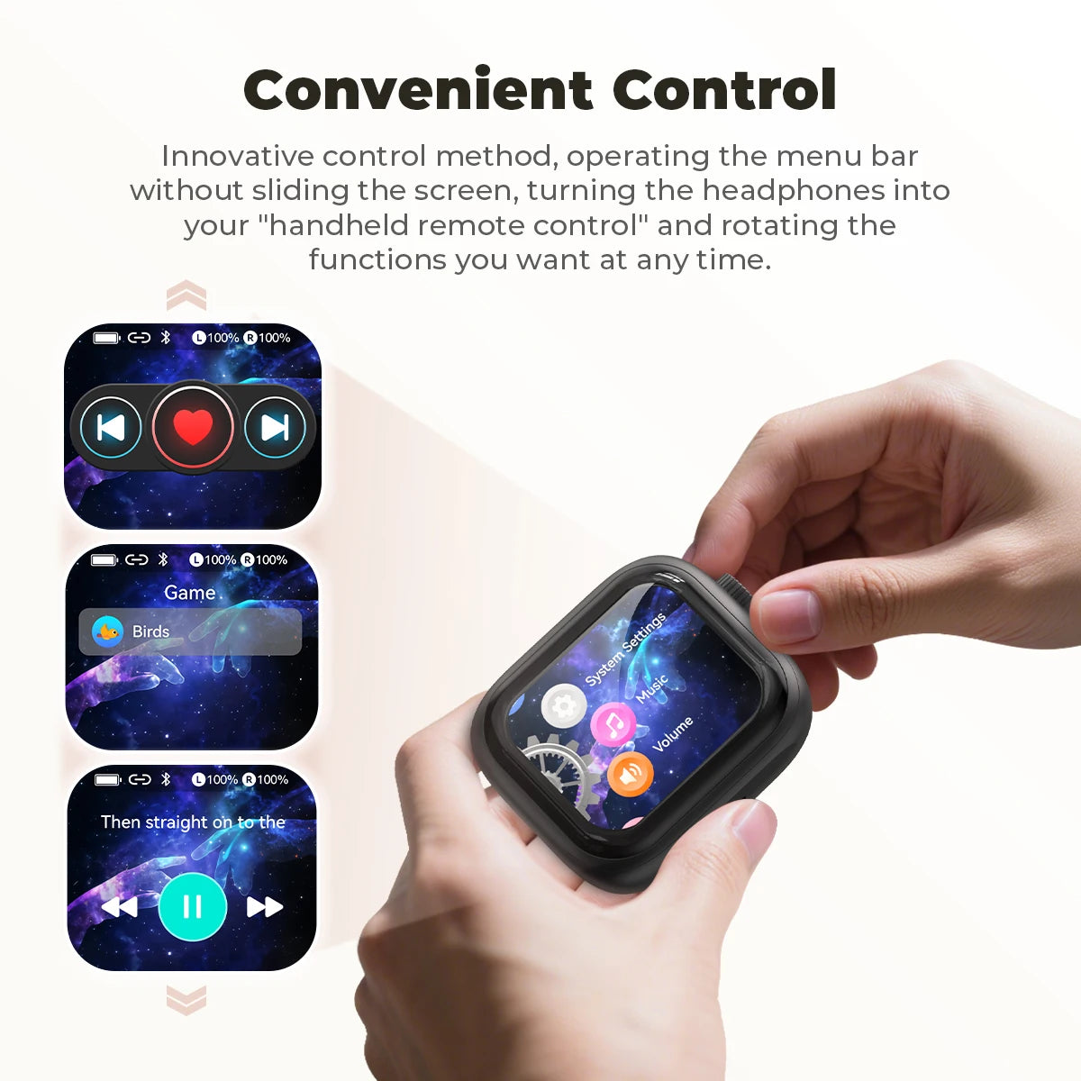 Bluetooth Słuchawki Bezprzewodowe Tłumacz – 30h Bateria, Wyświetlacz Full HD LCD - zdjęcie 3