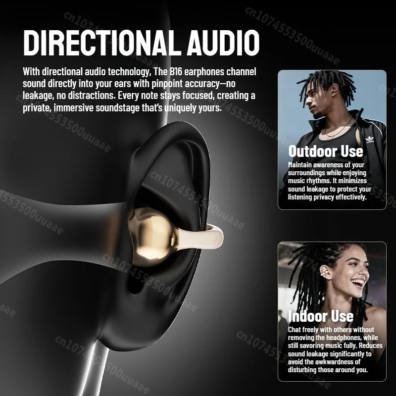 Zombiescat B16 OWS – Słuchawki Bluetooth 6.0 Earclip HiFi, 20h, Wyświetlacz Baterii