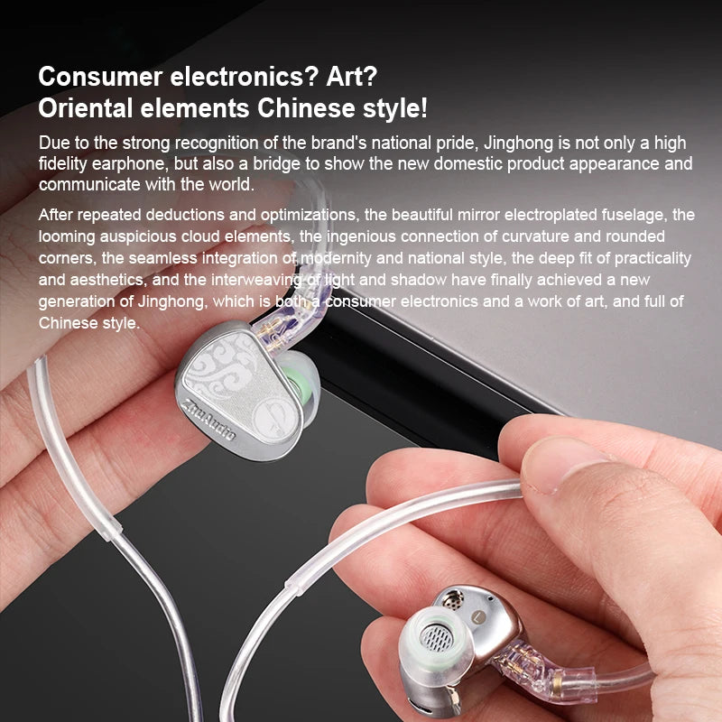 Zhulinniao Jinghong Z3 Słuchawki HiFi IEM – Metalowa Obudowa, Odpinany Kabel - zdjęcie 2