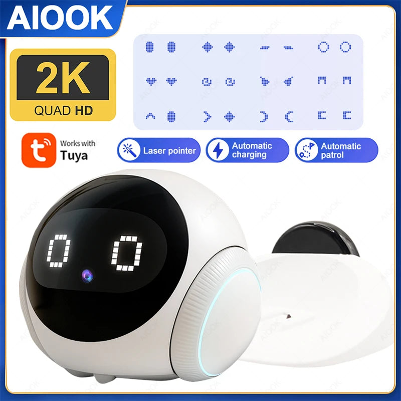 Kamera Robot AIOOK 2K 5G WiFi - Pet Tracking z Laserem i Auto Charging