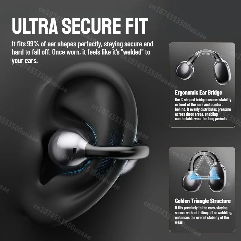 Zombiescat B16 OWS – Słuchawki Bluetooth 6.0 Earclip HiFi, 20h, Wyświetlacz Baterii