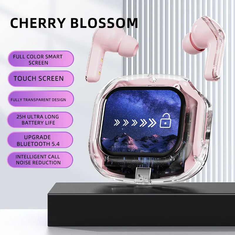 Air Max Smart Touch Screen TWS – Słuchawki Douszne Sportowe, ANC, Bluetooth 5.3, Stereo Hi-Fi z Mikrofonem i Basem
