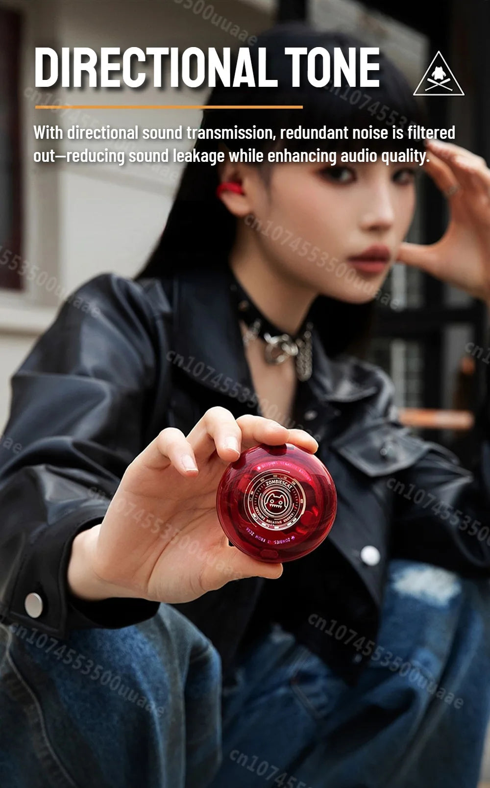 Zombiescat B3 OWS – Słuchawki Bluetooth 5.3 Earclip HiFi, Transparentne Etui, ANC